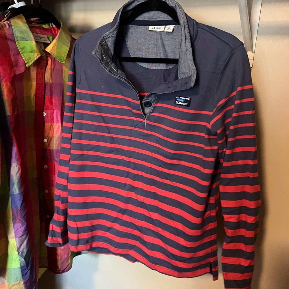 L.L. Bean Classic Blue Button-Up Shirt